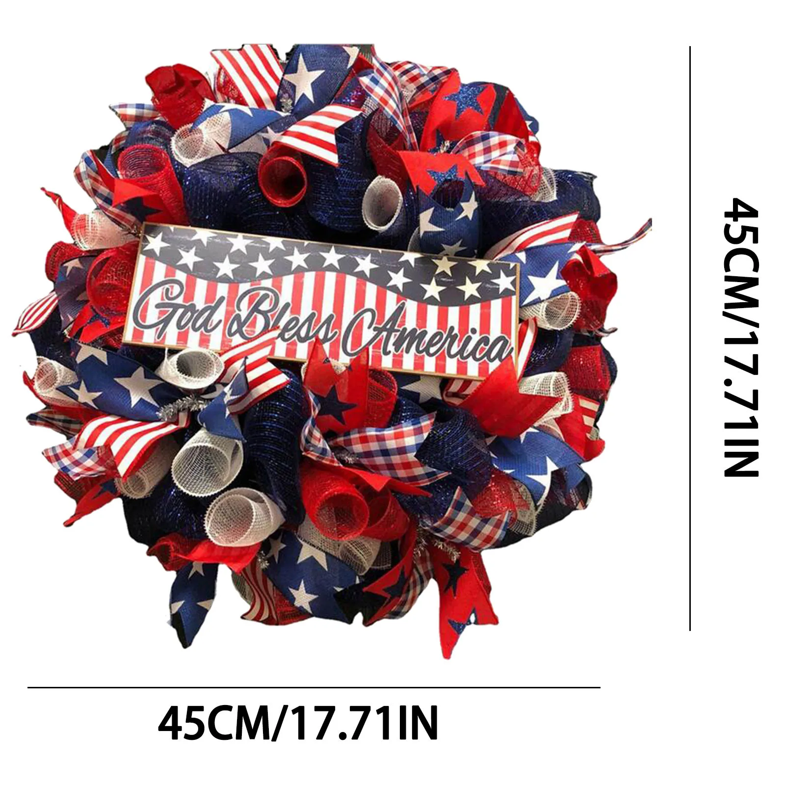 

Decor Accesories For Home Independence Day Wreath Porch Decoration Front Door Outdoor Hanging Wreath Decor