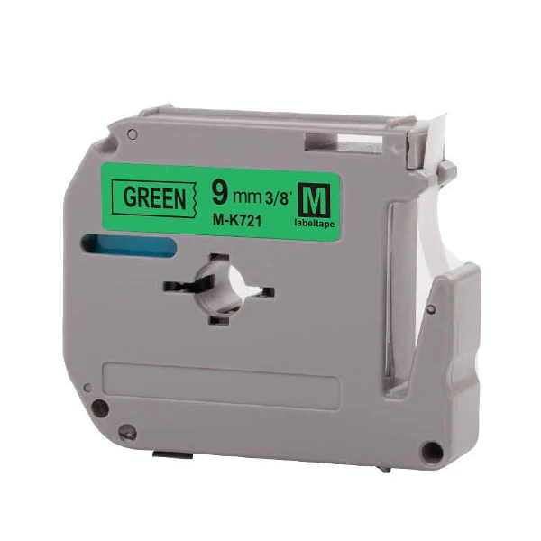CIDY совместимый brother M-K231 MK231 MK 231 MK-231 черный на белом 12 мм ламинированные сильные клейкие этикетки ленты для PT-80 PT-70 - Цвет: 9mm black on green