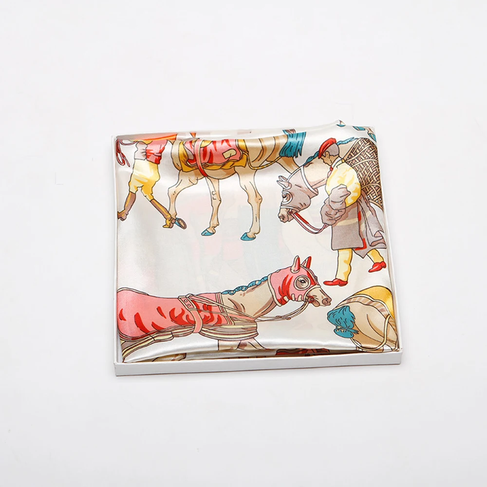 Многофункциональный шелковый шарф для женщин с модным принтом шарфы волос