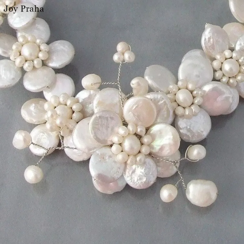 

Natural freshwater pearl shell necklace / Hand-woven women sweater chain clavicle chain / wholesale dropshipping