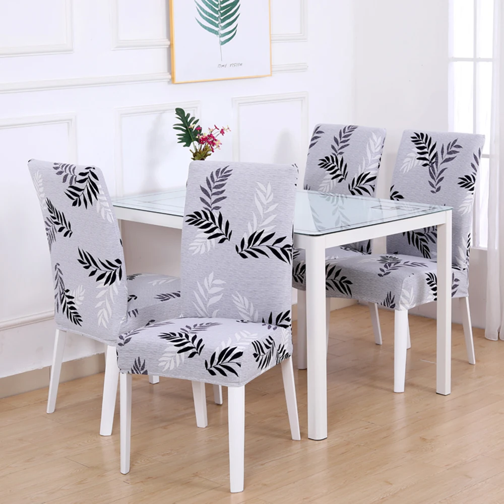 

Stretch Floral Print Chair Cover Home Dining Room Chair Covers Multifunction Spandex Elastic Cloth Universal Seat Protector