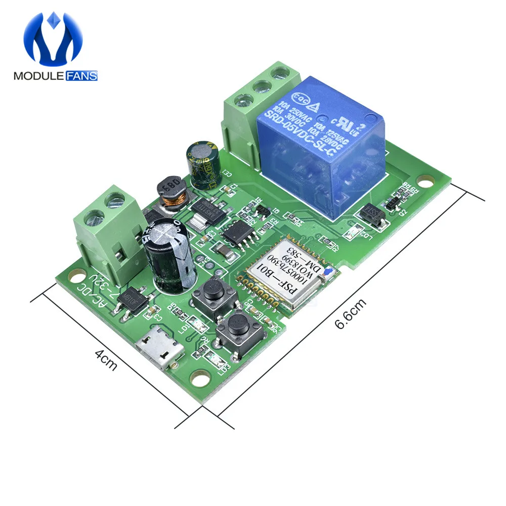 DC 5 V-12 V пробежку с встроенной функцией спуска затвора умный беспроводной WiFi переключатель Тхет триггерный релейный модуль APP Управление; доска Diy Электронный