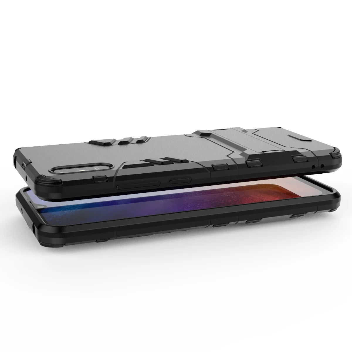 Armored bulletproof mobile phone case with steel bear mixed bracket For Iphone 12 Pro Max Mini 11 X XS XR 6S 7 8 | Мобильные