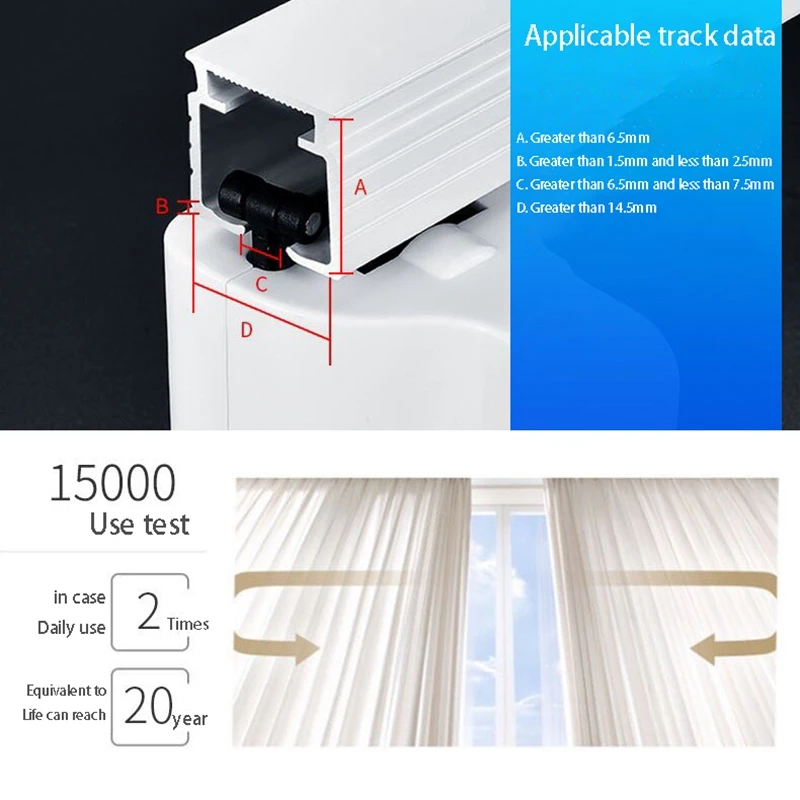 

Electric Curtains Machine,Intelligent Switch Remote Control Rod Closer Control Robot Fully Automatic,Double Open