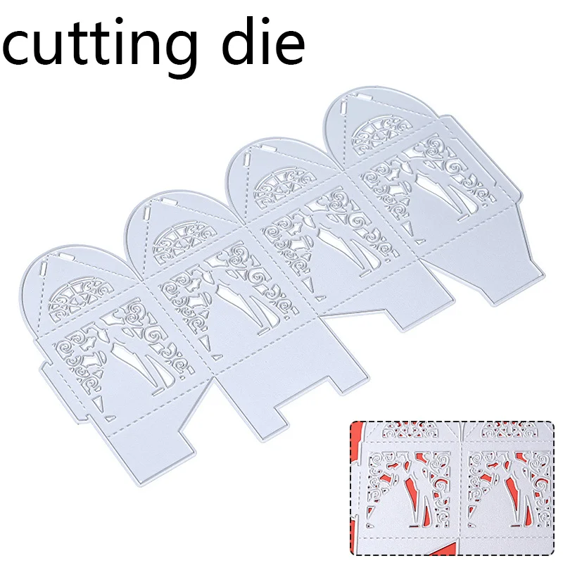 Упаковка для свадебного подарка металлический Трафаретный вырубной штамп