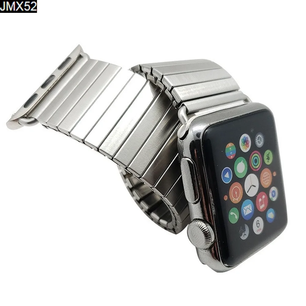 Ремешок из нержавеющей стали для iWatch 5 4 3 2 1 мужской и женский эластичный ремешок