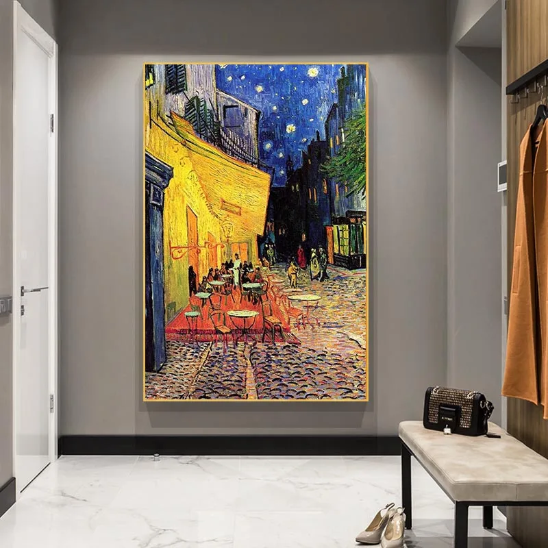 

Van Gogh Cafe Terrace At Night Canvas Paintings On the Wall Art Posters And Prints Famous Impressionist Art Pictures Cuadros