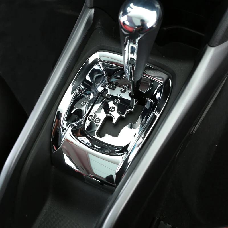 

ABS Chrome Car Styling For 2014 2015 2016 2017 Peugeot 2008 Accessories gear shift knob frame panel Cover Trim