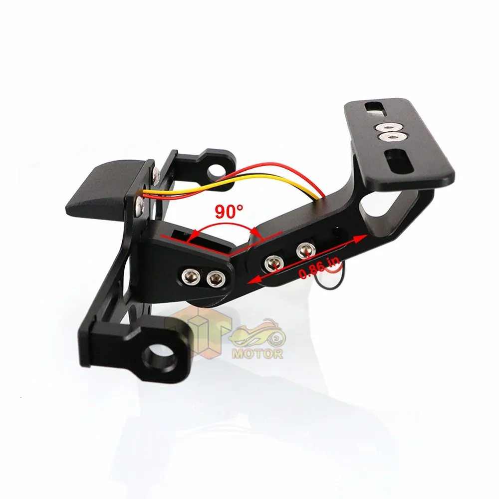 CK CATTLE KING For YAMAHA YZF-R1 R3 R6 FZ1 FZ6 FZ8 T-MAX 500 530 XJ6 Adjustable Angle License Number Plate Frame Holder Bracket |