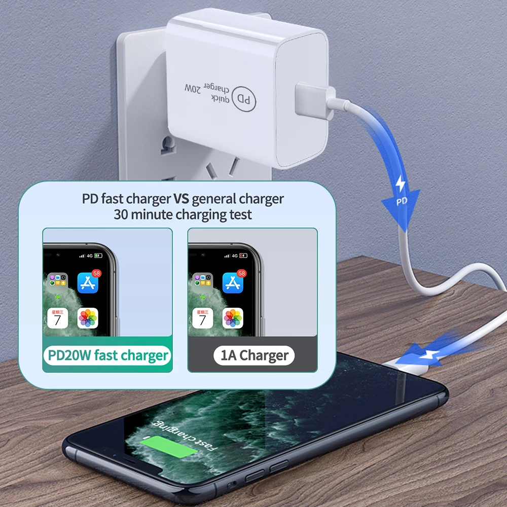 20 Вт Pd Usb C для мобильных телефонов и планшетов Apple Iphone 12 Pro Max мини 11 бетонный завод