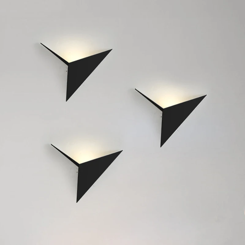 Креативный треугольный настенный светильник 3 Вт современный фойе гостиничный