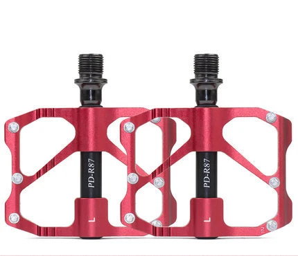 R87-ROAD-red PROMEND велосипедные педали для горной дороги, велосипедные педали, нескользящий ультра-светильник, алюминиевый сплав, 3 шариковых подшипника, велосипедные педали, mtb Аксессуары - Цвет: R87-ROAD-red