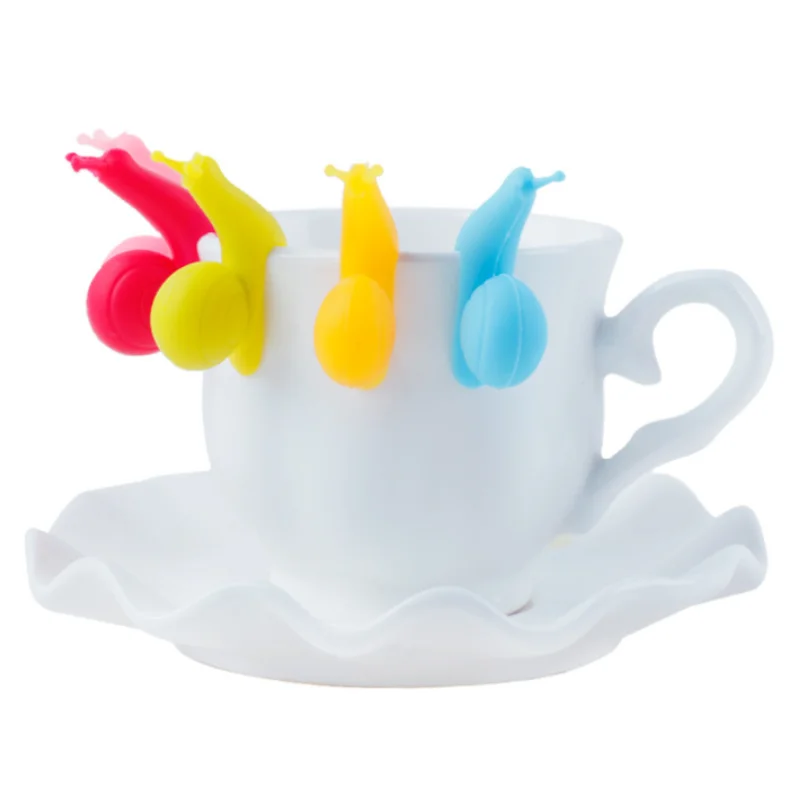 5 шт. Изысканный Силиконовый Держатель для винных стаканчиков в форме улитки