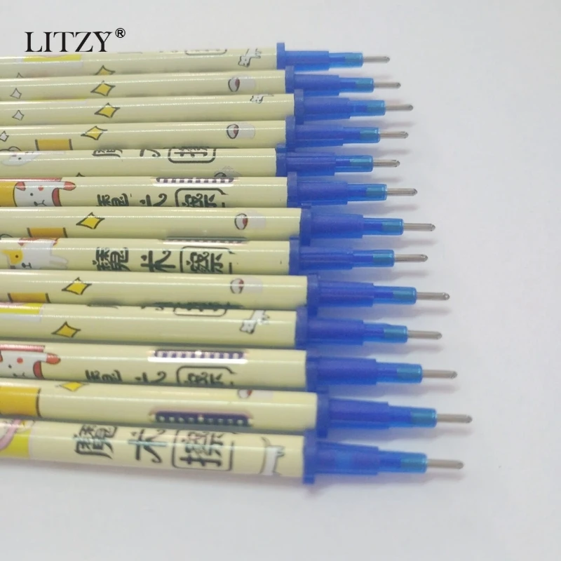 20Pc/Set Gel Pen Erasable Refill Office Magic Erasable Pen 0.5mm Blue Black Ink Pens Stationery School Writing Tool student Gift