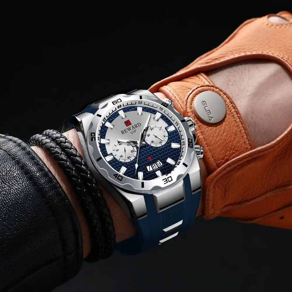 Часы мужские кварцевые в стиле милитари с силиконовым ремешком | Наручные часы