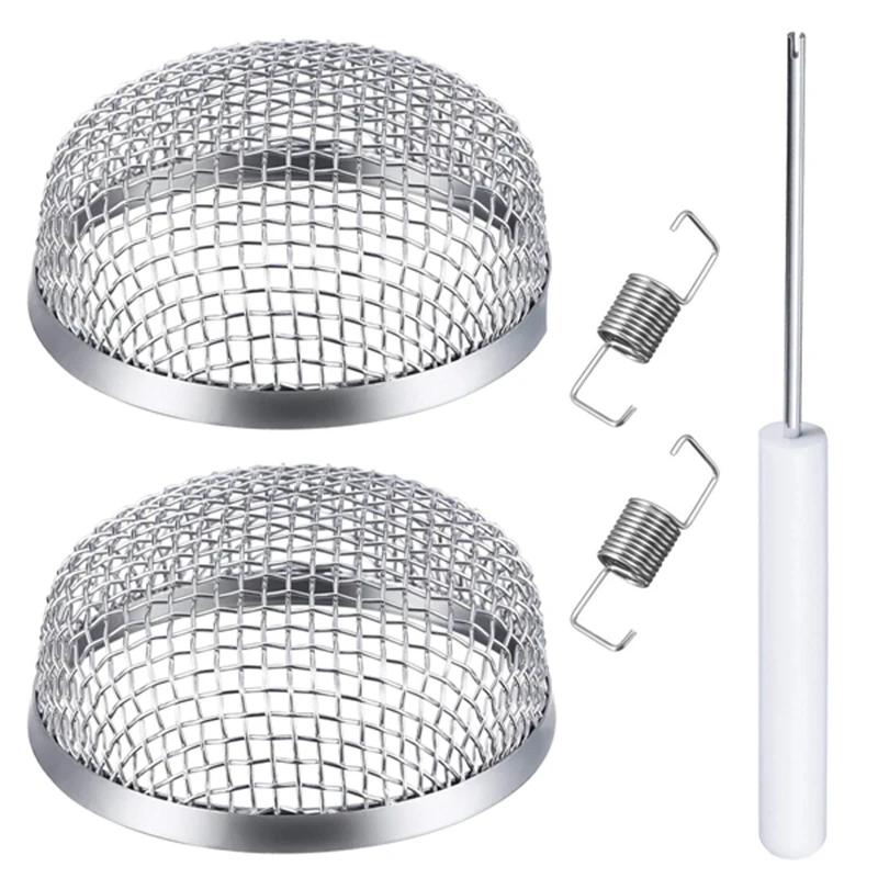 

2 Pack Flying Insect Screen Rv Furnace Vent Cover 2.8 Inch Stainless Steel Mesh With Installation Tool