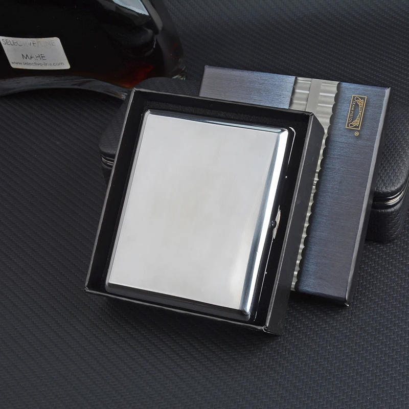 100 мм длинный мужской медный чехол для сигарет Серебряный табачный ящик