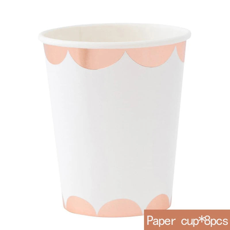 1 Набор из розового золота одноразовая посуда бумага &quotсделай сам&quot платье для