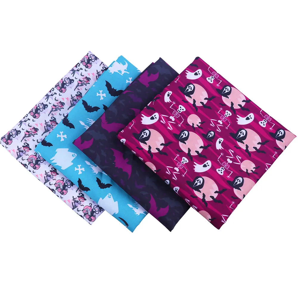 50*145 см Ткань полиэстер хлопок ткань на Хэллоуин с принтом летучая мышь из ткани