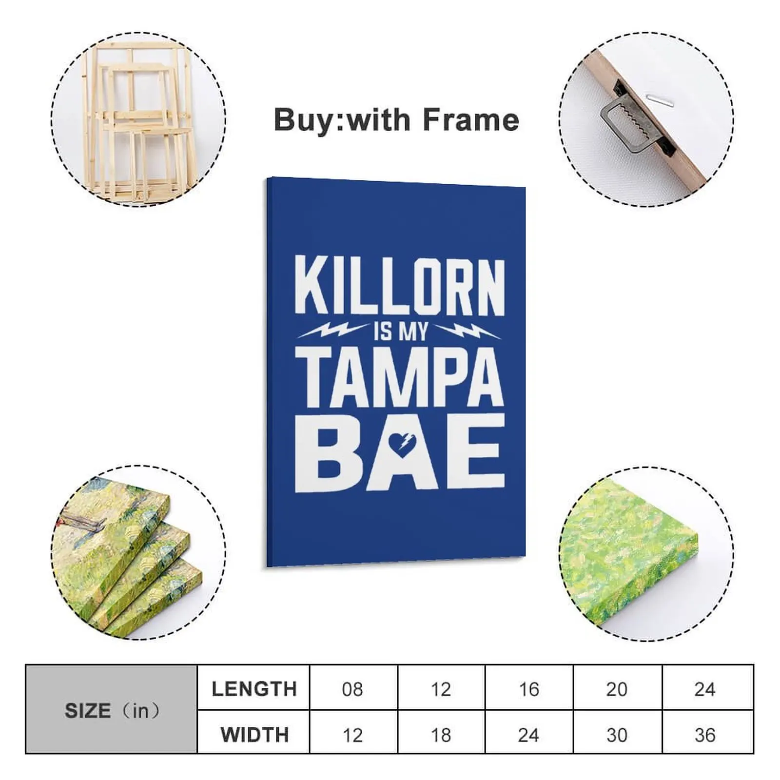 

Decor 17 Alexander Killorn Is My Tampa BAE Print Painting Canvas Hang A Picture for Living Room Wall Room Posters With Frame Mod
