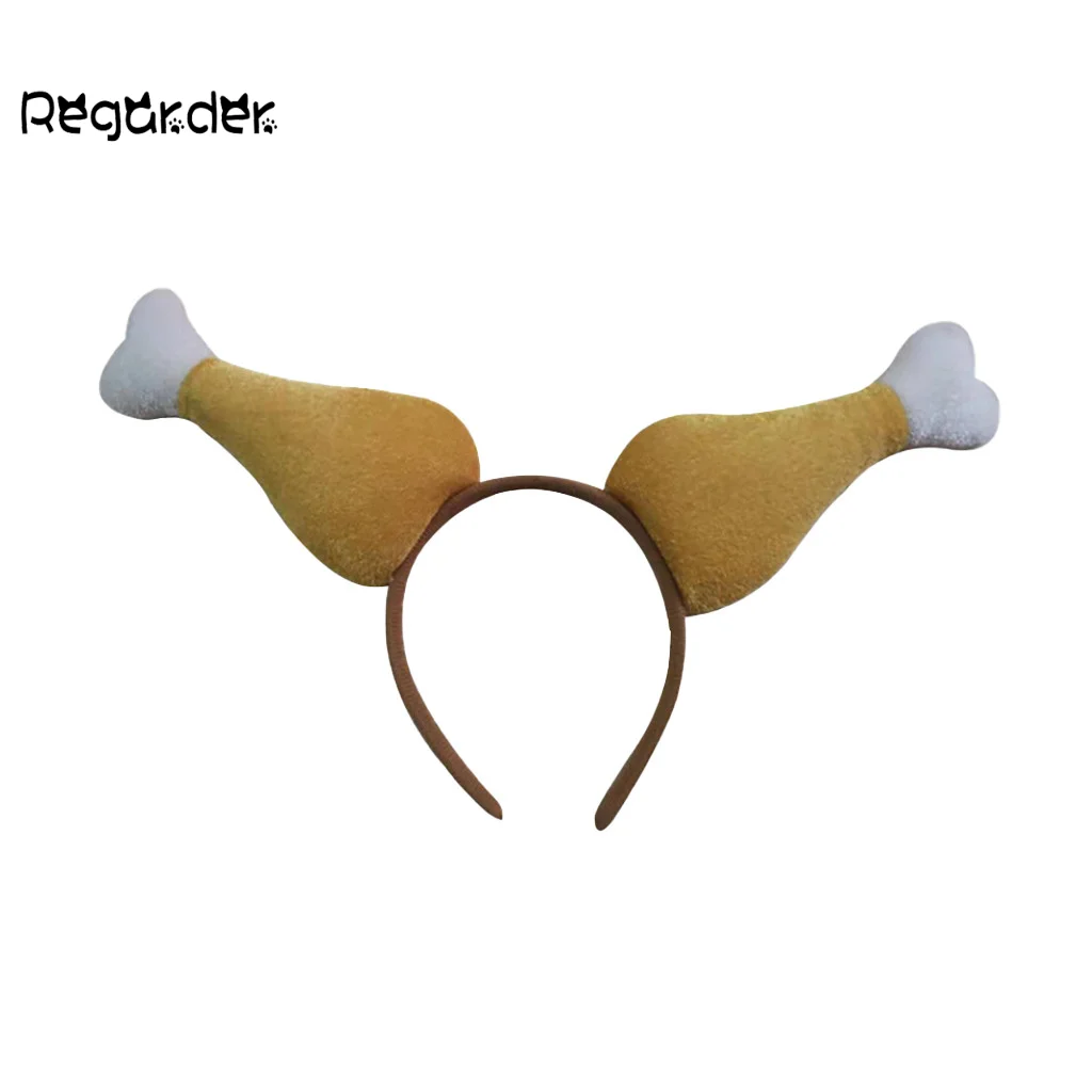 Забавные волосы обруч оголовье милый индейка курица барабанная палочка повязка