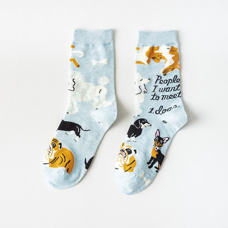 Носки женские креативные смешные милые Мультяшные носки унисекс с рисунком