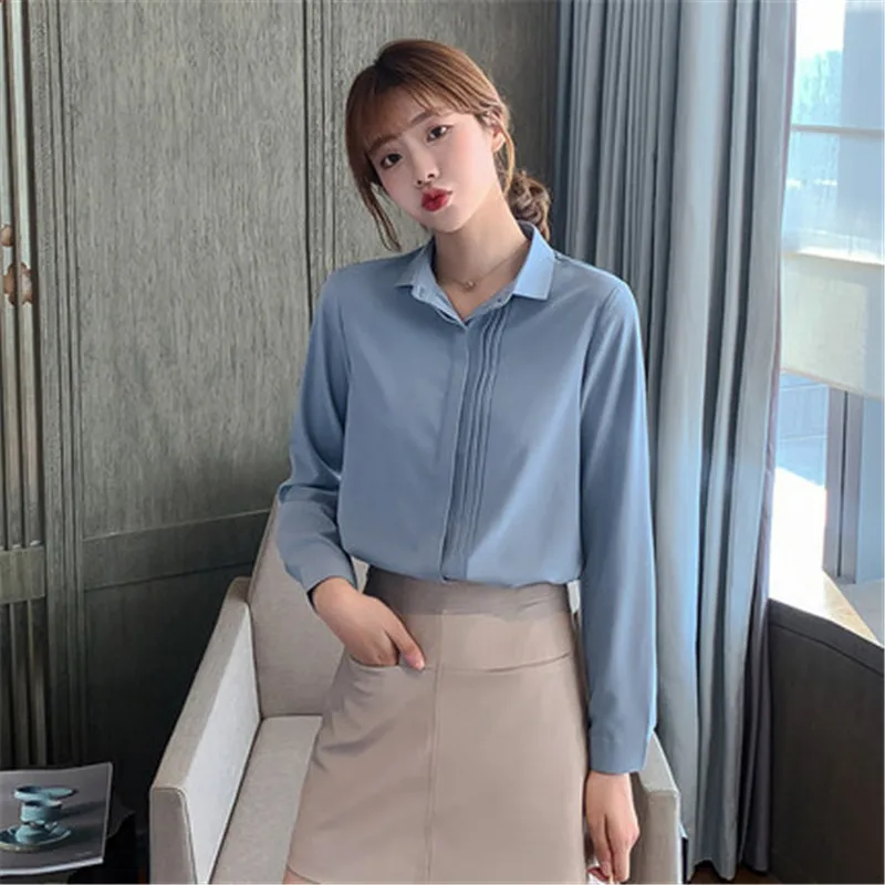 Женская Офисная рубашка в Корейском стиле весна-лето 2020 Новая повседневная