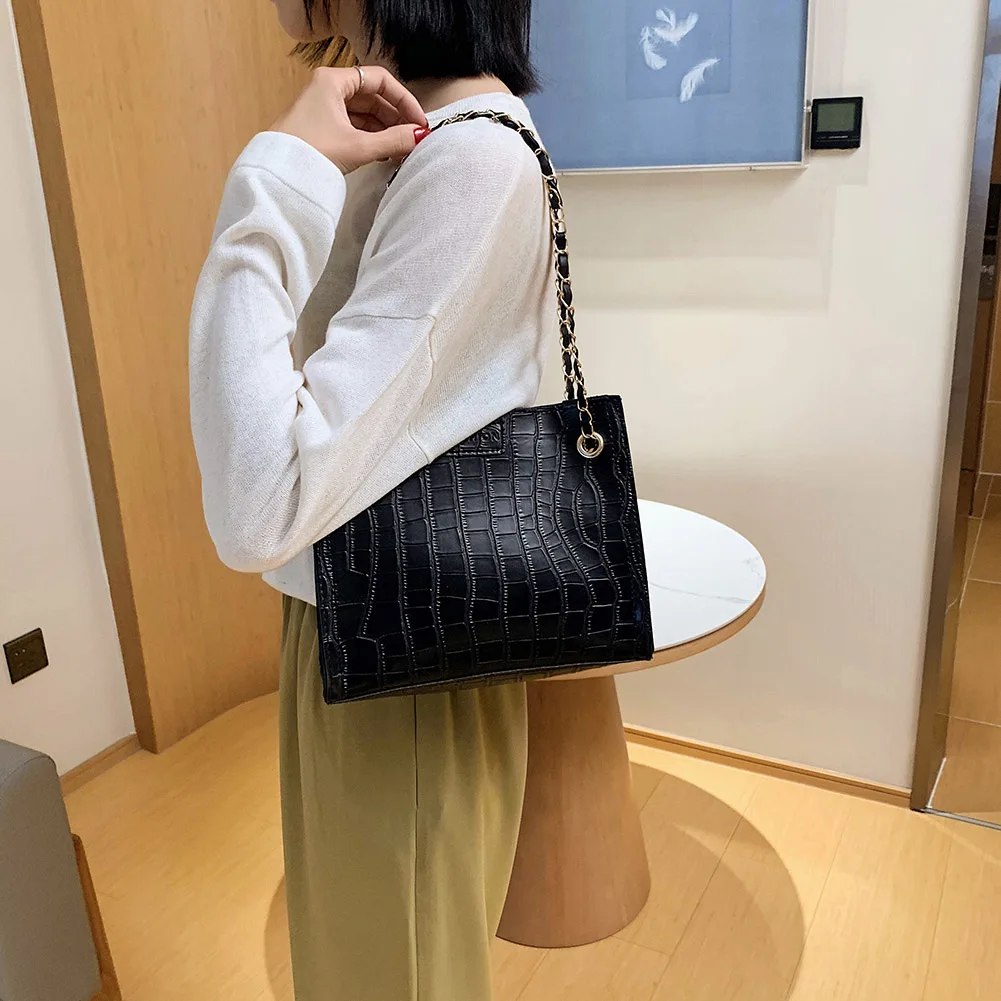 

Женская сумка через плечо, из искусственной кожи, с текстурой под камень