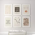 Плакат в стиле бохо Матисс, абстрактный, Пикассо, холст, минималистская линия, Современная Настенная картина для гостиной, домашний декор
