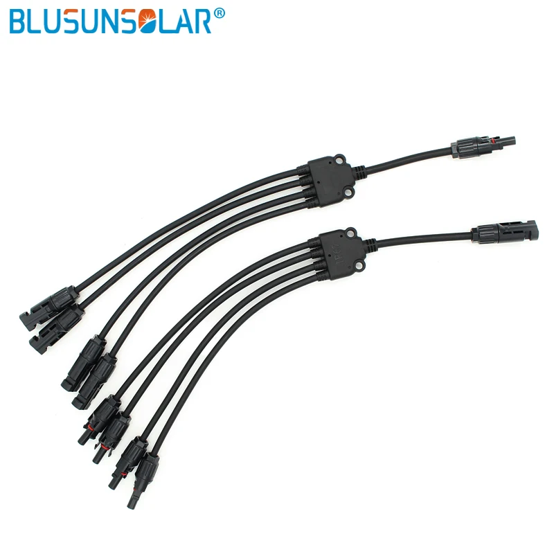 

20 Pairs/Lot TUV Approved Branch Y Adapter Parallel Connectors Female /Male (1 to 4 ) Solar Connector For Solar Panels Cable