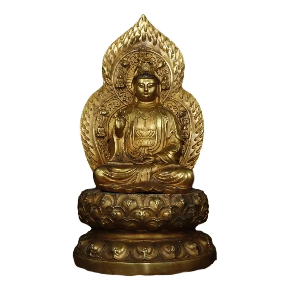 

LaoJunLu Pure Copper Guanyin Bodhisattva Height 30Cm Imitation antique bronze masterpiece collection of solitary Chinese