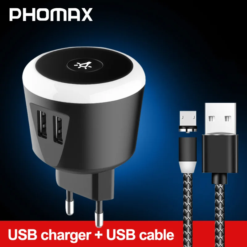 USB зарядное устройство PHOMAX умное светодиодное быстрое для телефонов iPhone X Xs 8 iPad