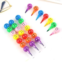 57 color crayons cartoon smiley face expression candy gourd pen children students painting stationery school office supplies