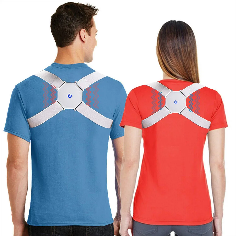Smart Posture Corrector Intelligent Sensor Vibration Reminder Adjustable Orthopedic Back Brace Shoulder Lumbar | Красота и здоровье