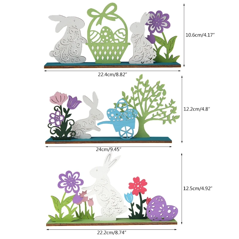 

Easter Decorations Wooden Rabbit Bunny Ornament Home DIY Valentine's Day Wedding Decor Children Toys Gift Party Supplies