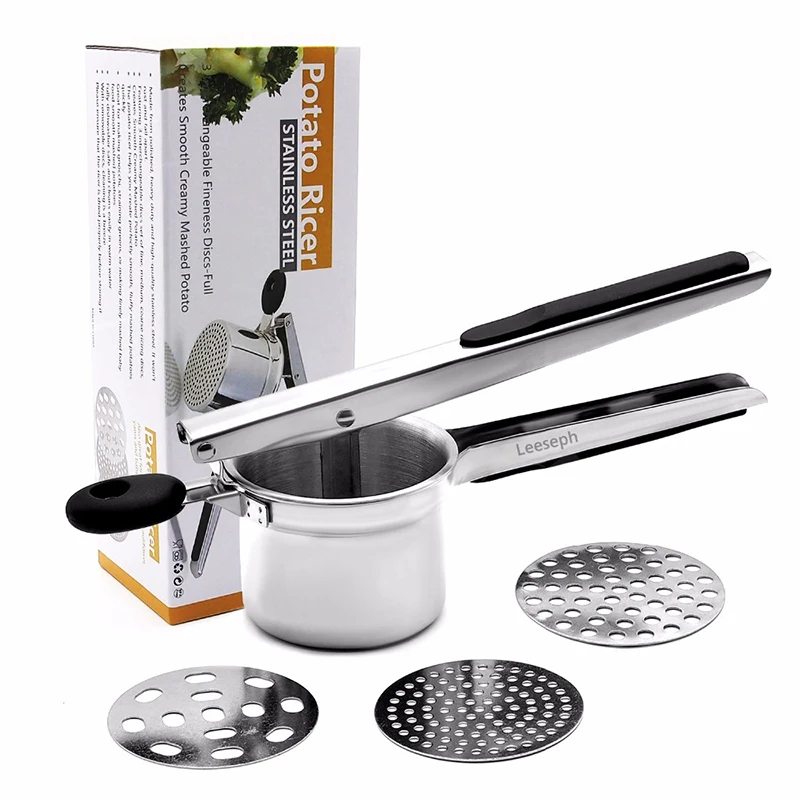 

Priority Chef Potato Ricer and Masher Makes Light and Fluffy Mashed Potato Perfection 100% Stainless Steel