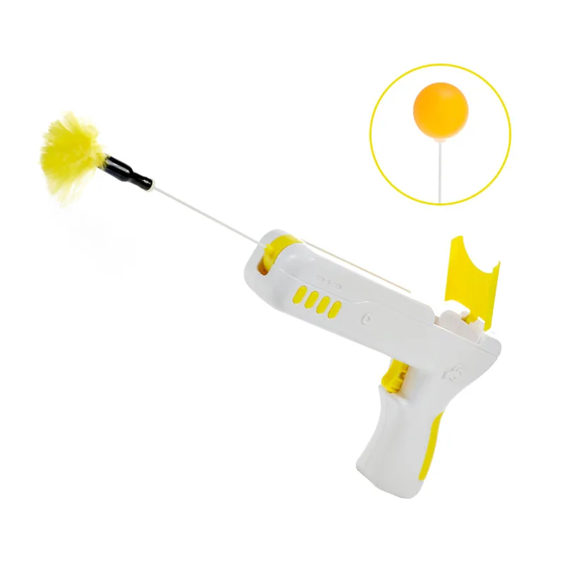 

Funny Cat Feather Baseball Toy Gun Relieve Cat Boredom Creative Cat Toys Attract The Cat's Attention Three Colors Available Toy