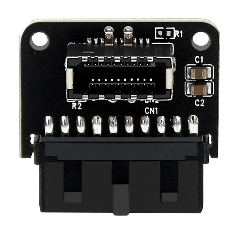 

USB Header Adapter USB3.0 19P/20P To TYPE-E 90 Degree Converter Chassis Front TYPE C Plug-in Port for Computer Motherboard