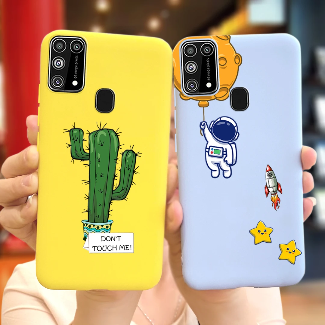 Милый мультяшный Чехол С КАКТУСОМ астронавтом для Samsung Galaxy M31 M31S M 31 Prime