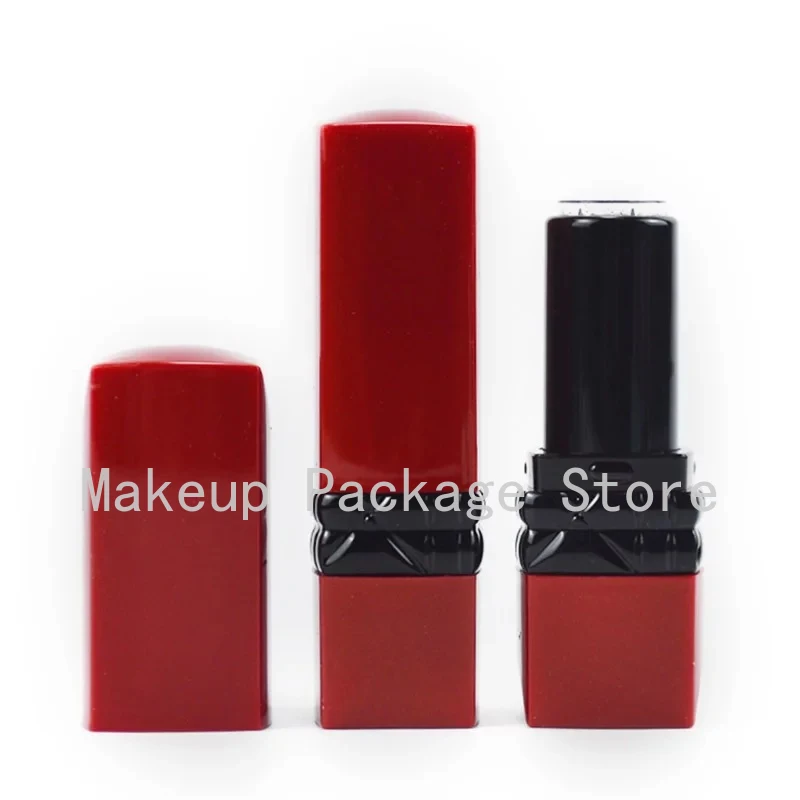 

10/30/50pcs Empty Red Square Lipstick Tube 12.1mm DIY Lip Balm Container Lipstick Shell Packaging Makeup Cosmetics Refillable
