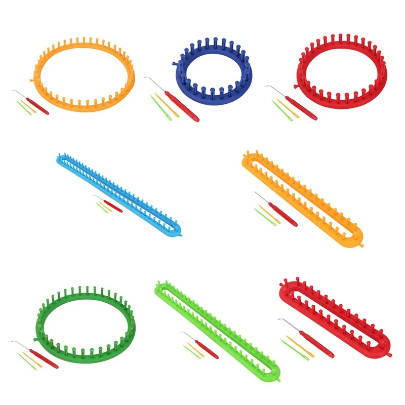 Круглый прямой шарф шапка носки перчатки пластиковая вязальная машина вязание