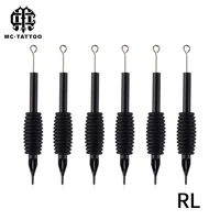 5pcs set tattoo sterile disposable needle silicone for tattoo black makeup cartridge handle needle13579111315 rl