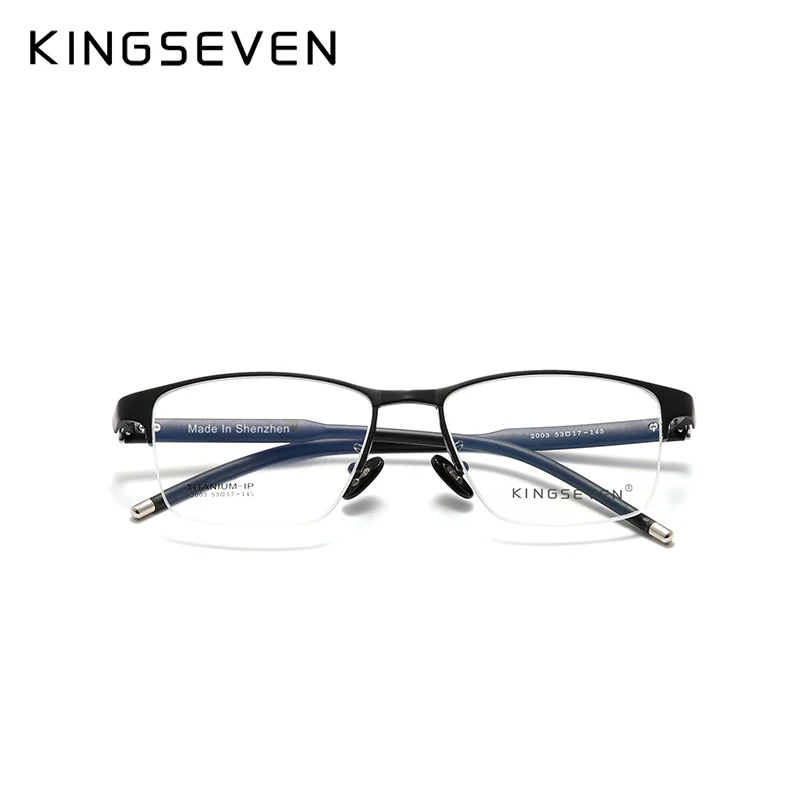 KINGSEVEN чистые титановые оптические очки оправа для мужчин 2020 квадратные