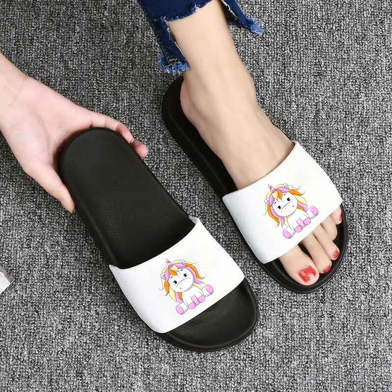 

unicorn slippers women indoor slippers 2020 Fashion Summer home shoes woman slippers Casual Beach Flip Flops pantoffels dames