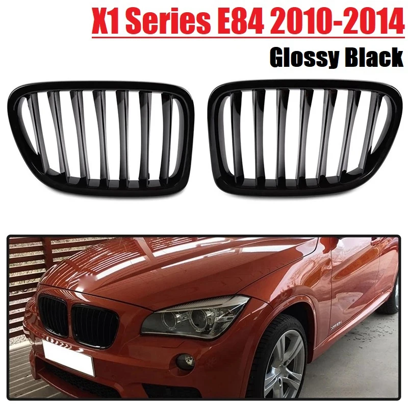 

Front Hood Kidney Grille Sport Grill Replacement for -BMW E84 X1 4-Door 2010-2014 Glossy Black