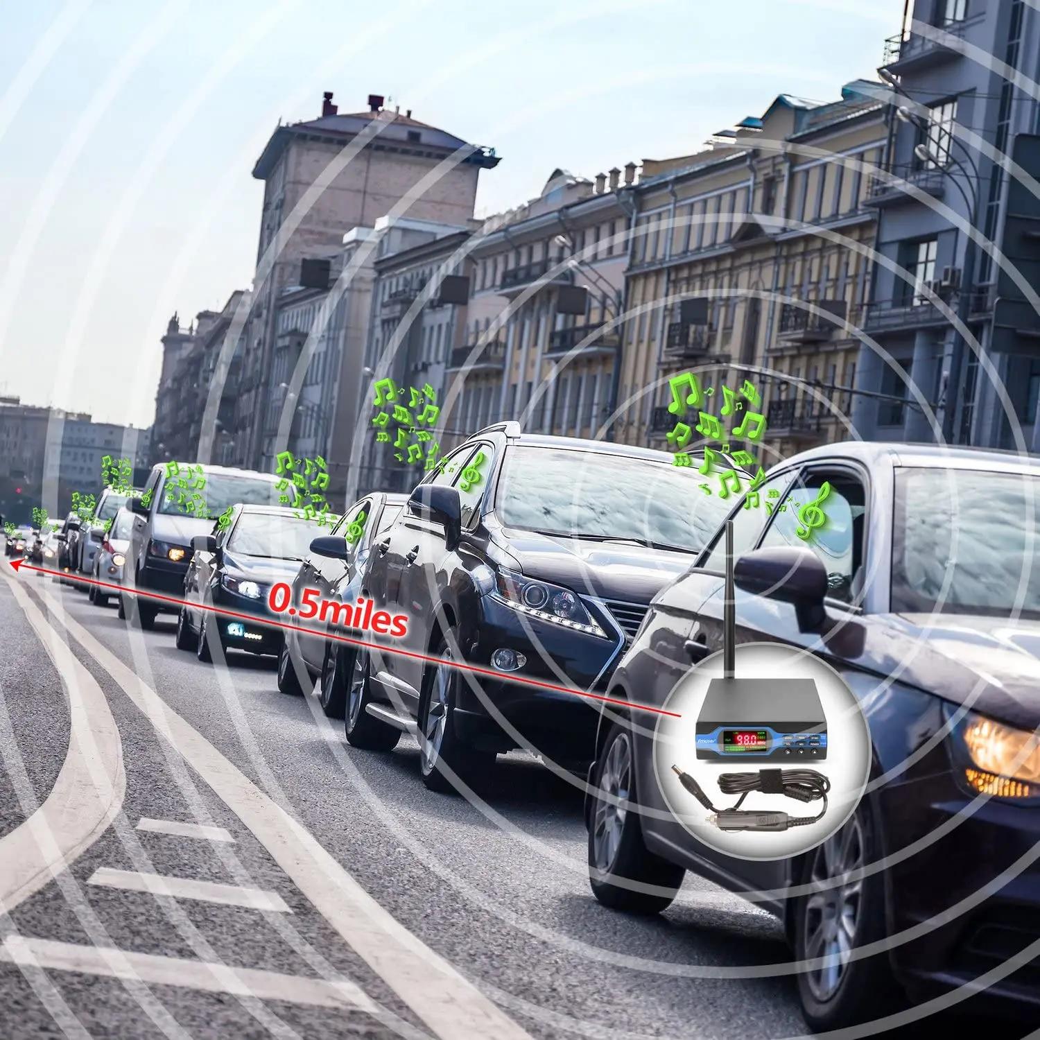 Fmuser FU X01B 1 Вт FM радио беспроводная трансляция аудио передатчик MP3 для автомобиля