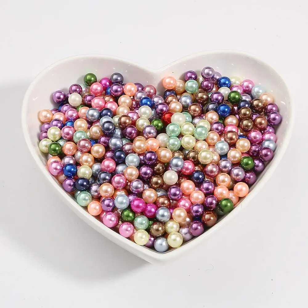 17 цветов Новое поступление 200 шт./лот 6 мм круглые бусины из АБС-пластика с