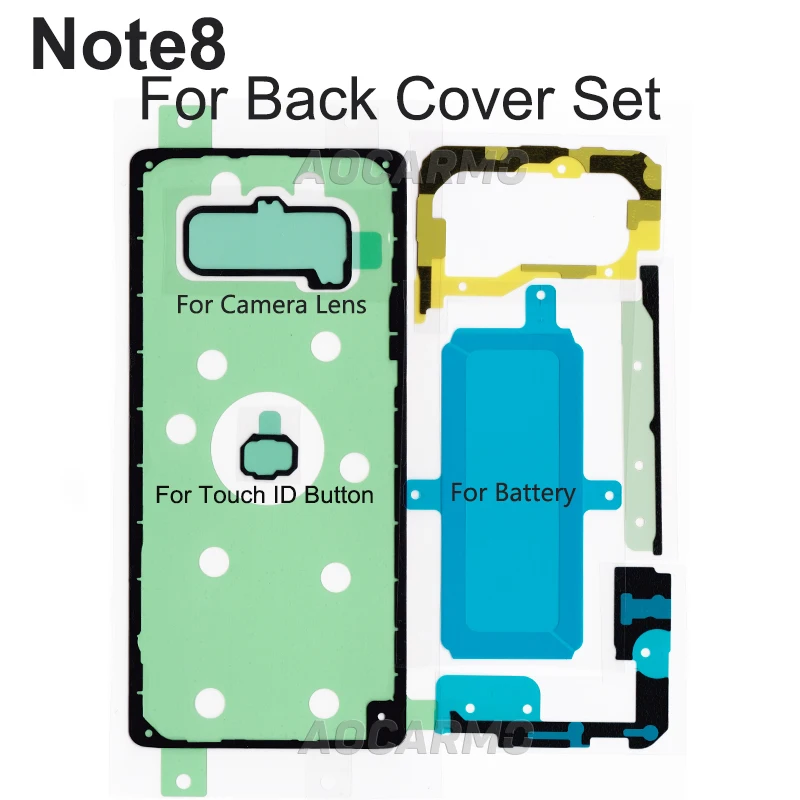 

5Pcs/Lot For Samsung Galaxy Note8 Note 8 Full Set Waterproof Adhesive Tape LCD Screen Back Battery Cover Frame Sticker Glue N950