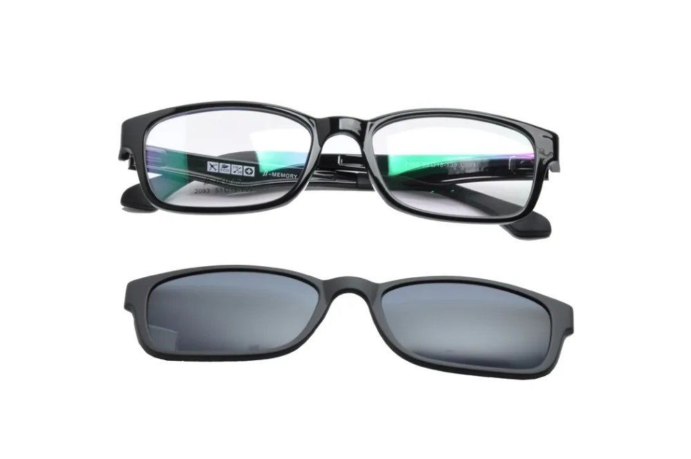 

DEDING Glasses Frame With Magnetic Polarized Sunglasses Clip Myopia Driving Glasses Polarized Sunglasses Clip On Dual Pur DD1417