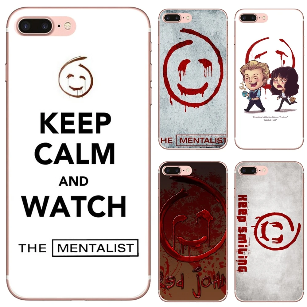 

For iPhone 10 11 12 13 Mini Pro 4S 5S SE 5C 6 6S 7 8 X XR XS Plus Max 2020 Mentalist Red John Logo Simon Baker Silicone Bag Case